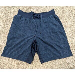 Lululemon T.H.E. Short Men's Large Linerless 9” Blue Drawstring Gym Workout
